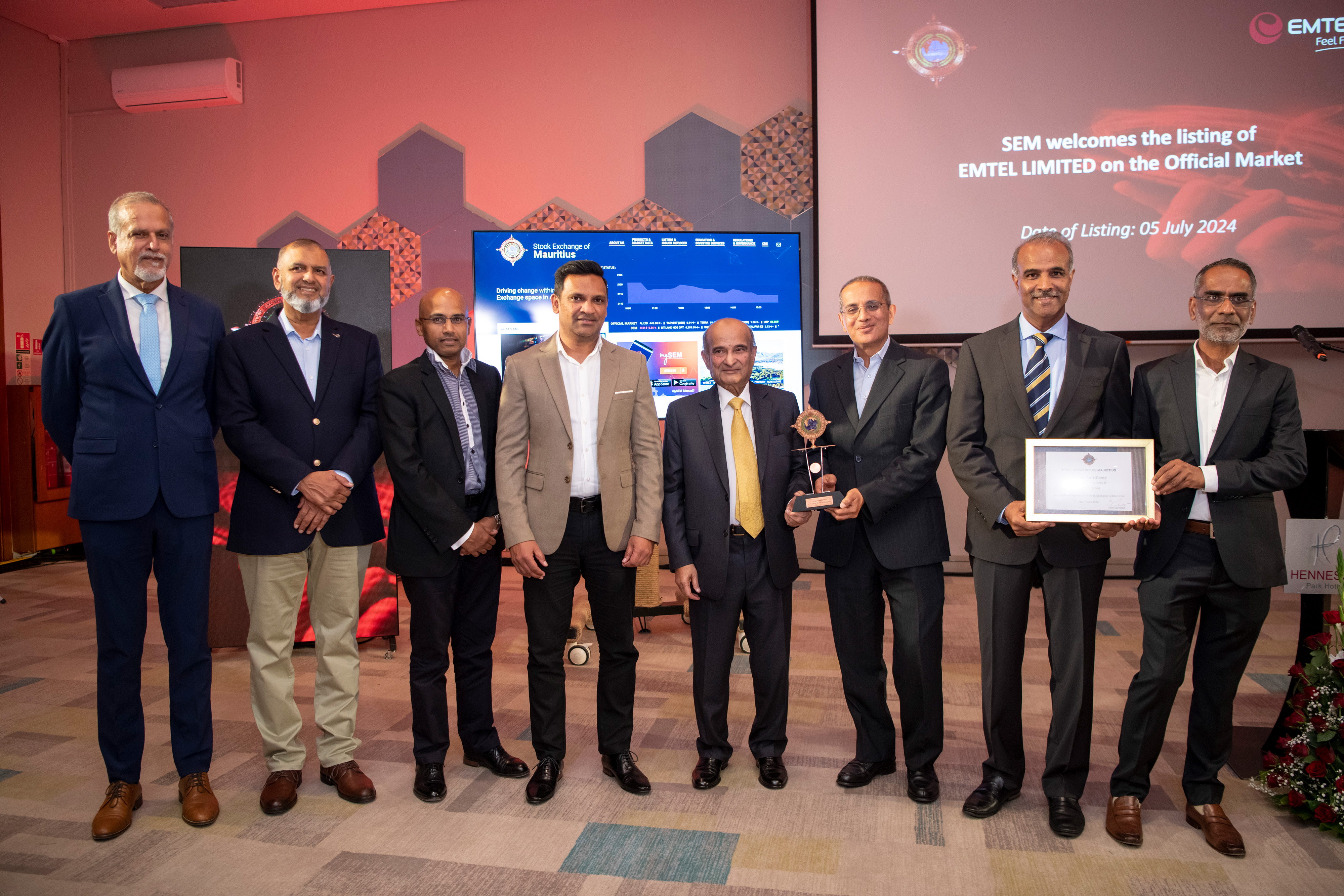  SEM marks the listing of Emtel Limited on the Official Market on 05 July 2024