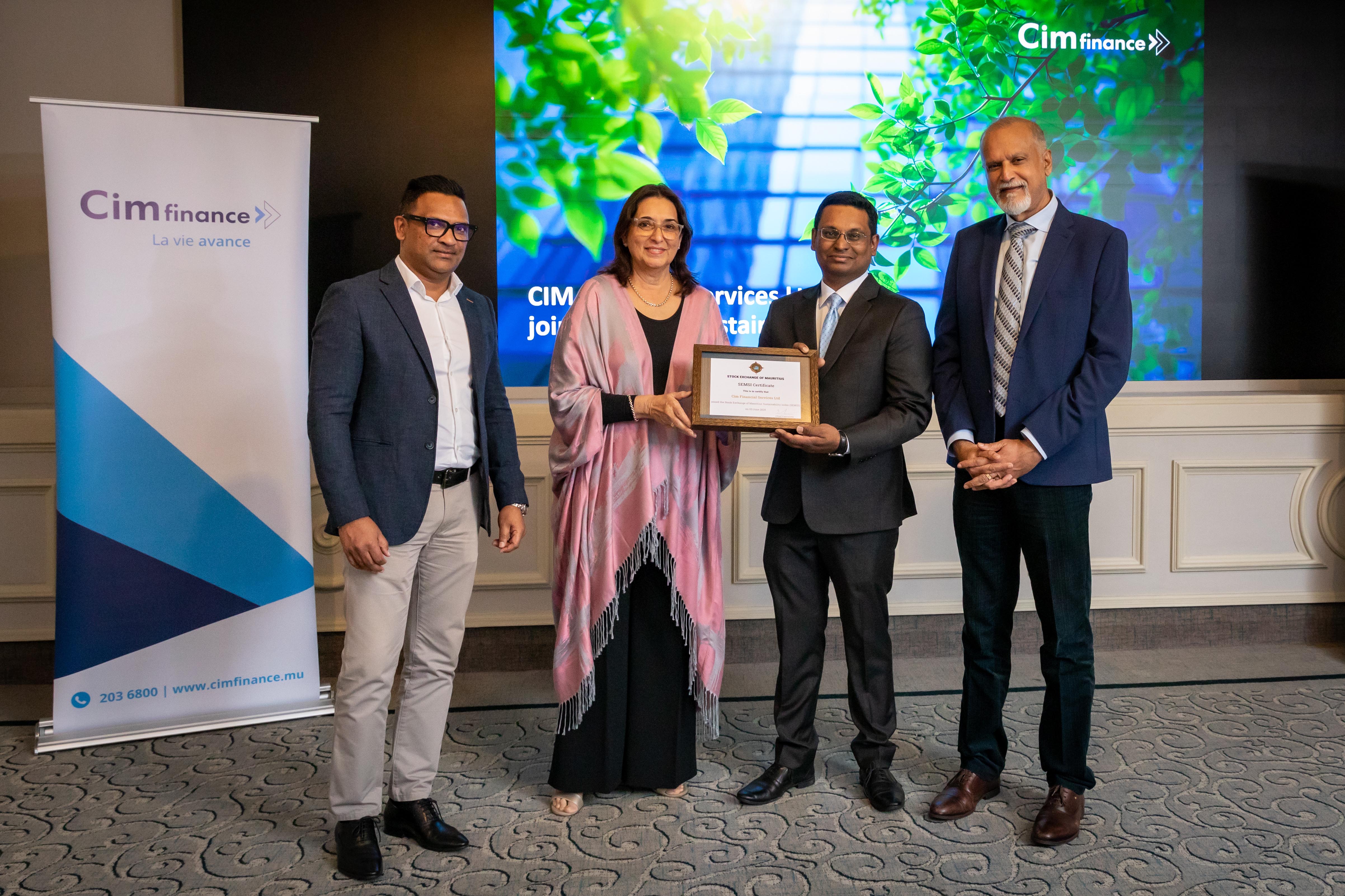 Cim Financial Services Ltd becomes the 20th listed company to join the SEM Sustainability Index (SEMSI) on 04 June 2025