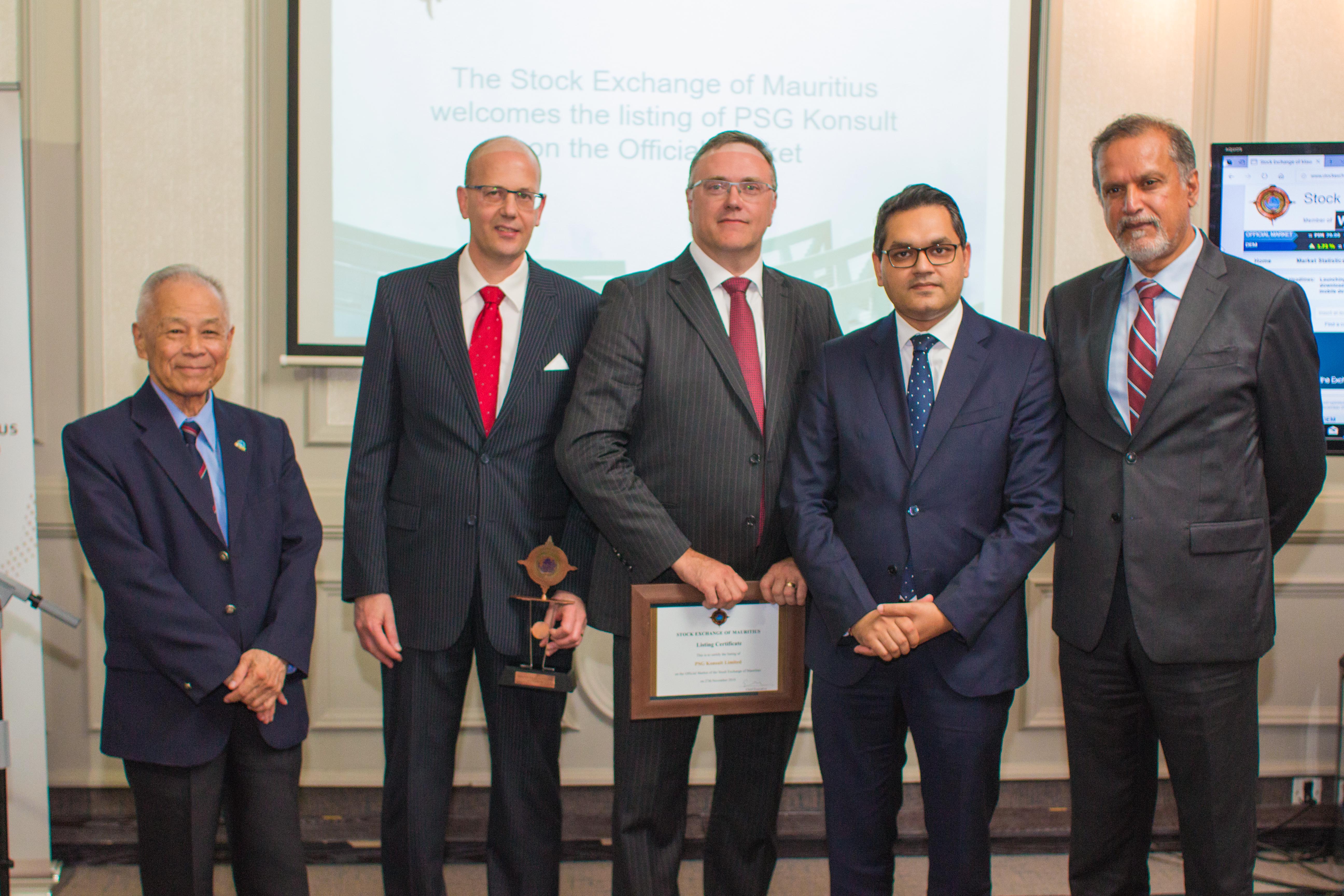 Listing of PSG Konsult Limited