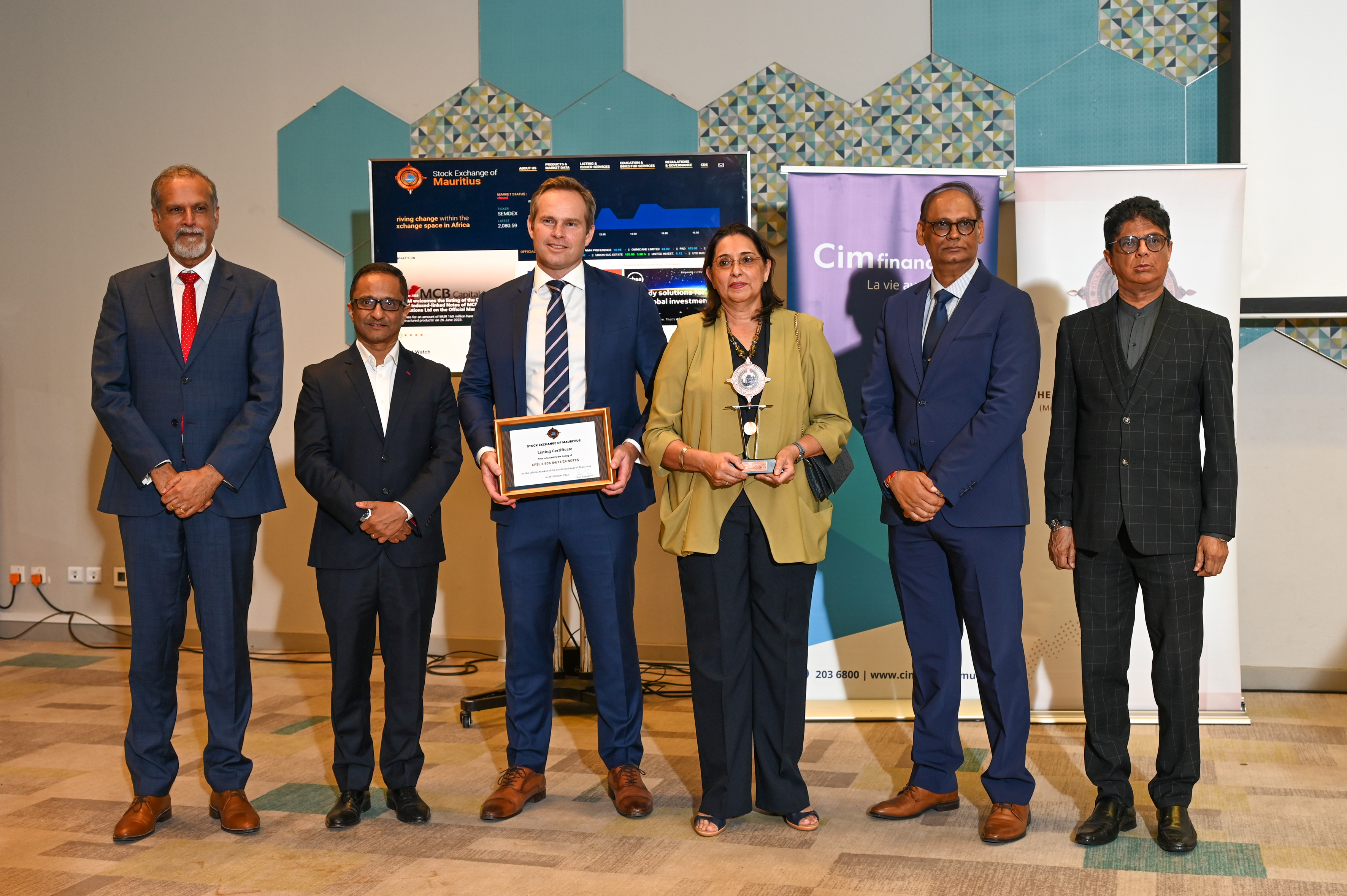 SEM welcomes the listing of the first Green Bond, by Cim Finance, on 25-October-2023