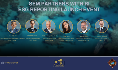 The Launch of the Partnership between SEM and Risk Insights on the rating of ESG reporting, altogether featured a top-level Panel Discussion